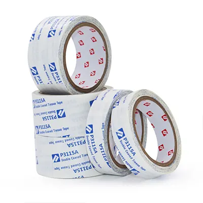 High performance tissue double sided tape