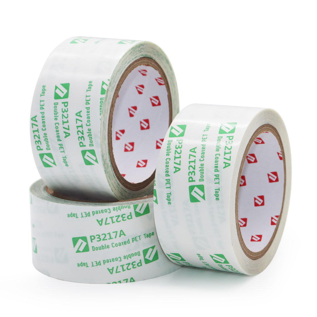 Low surface energy PET double-sided adhesive tape